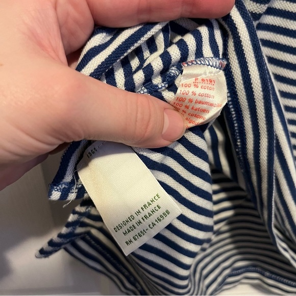 Lacoste Live Polo shirt slim Men 5 Small short sleeve blue white striped preppy - Picture 4 of 5